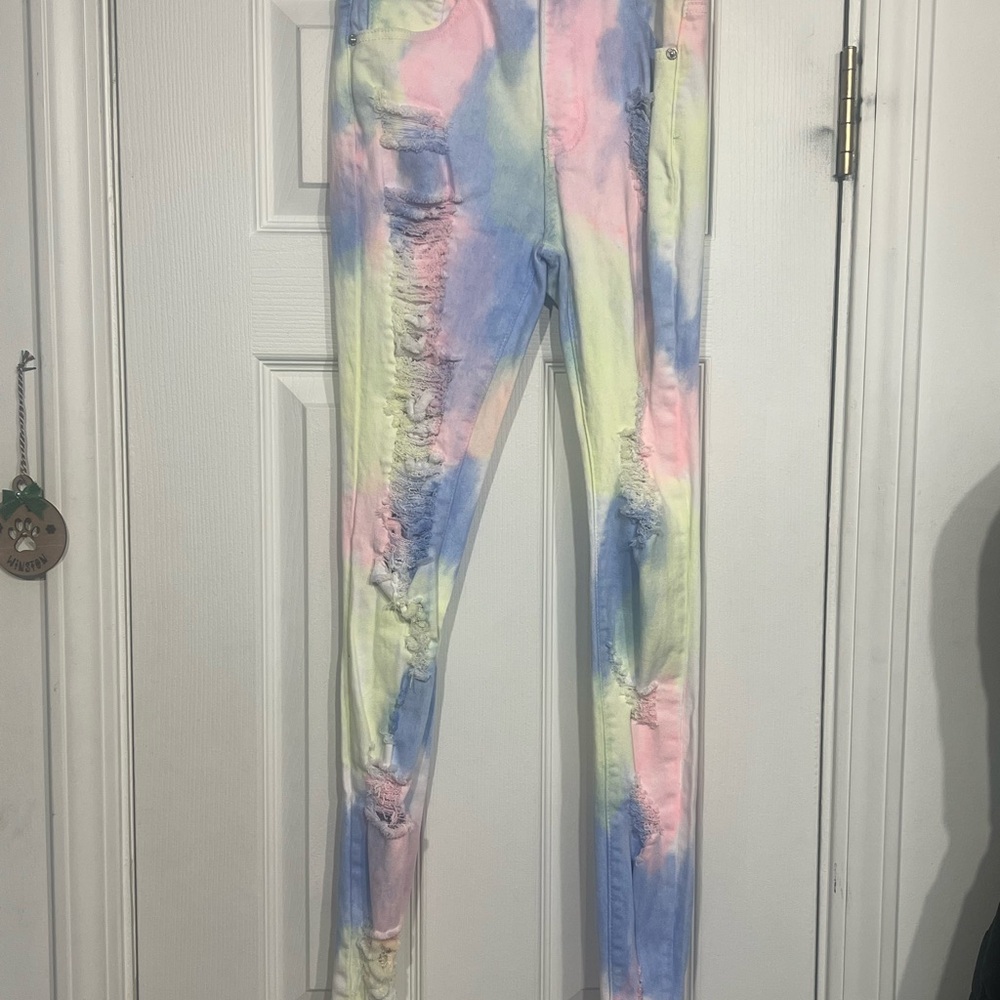 Tie-Dye Distressed Women Jeans